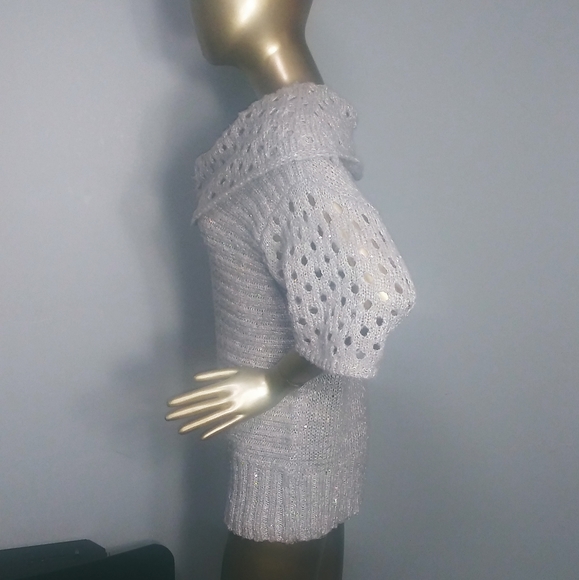 Roz & Ali sparkly wide turtleneck sweater - Picture 5 of 8